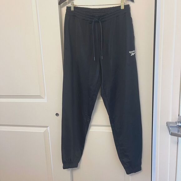 Reebok Men's Track Jogger Pants Black Athletic Sweatpants Size M - Picture 2 of 9